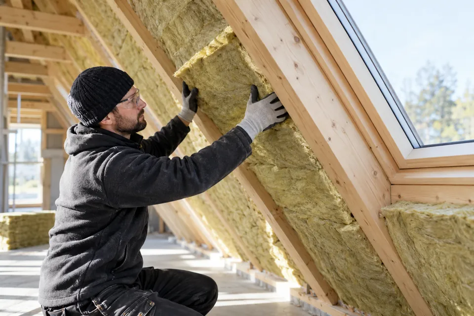 Pose soignée d’une isolation thermique sous toiture